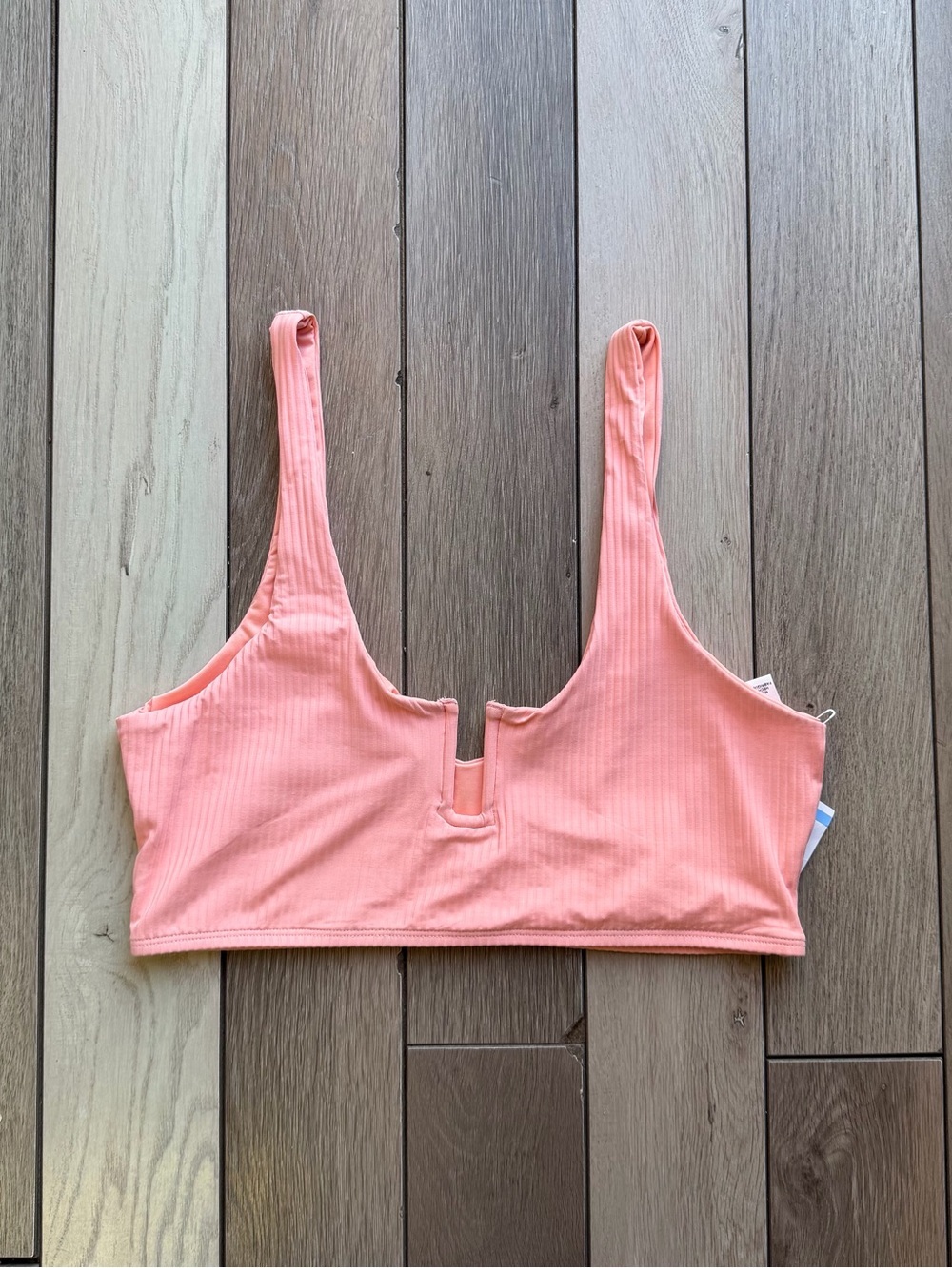 Vitamin A Coral Peach Scoop Bikini Top